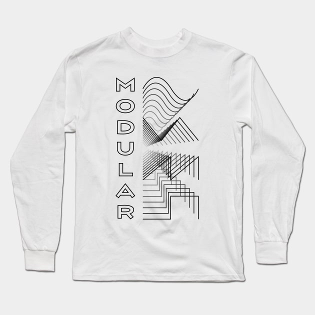 Modular Waveform Audio Analog Design Modular Gift Long Sleeve T-Shirt by star trek fanart and more